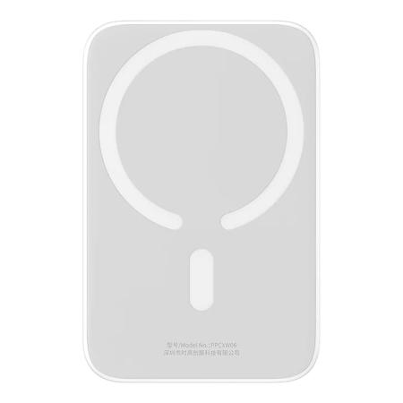 Внешний аккумулятор Baseus Magnetic Mini Wireless Fast Charge power bank с поддержкой беспроводной зарядки 6000mAh 20 Вт (PPCXM06A) Белый Внешний аккумулятор Baseus Magnetic Mini Wireless Fast Charge power bank с поддержкой беспроводной зарядки 6000mAh 20 Вт (PPCXM06A) Белый