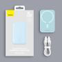 Внешний аккумулятор Baseus Magnetic Wireless Charging Power Bank 6000mAh 20W с MagSafe PPCXW06 (PPCX020003) Синий Внешний аккумулятор Baseus Magnetic Wireless Charging Power Bank 6000mAh 20W с MagSafe PPCXW06 (PPCX020003) Синий
