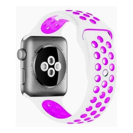 Ремешок Nike+ "Silicone Sport Band" Apple Watch 42/44 мм Бело-сиреневый Ремешок Nike+ "Silicone Sport Band" Apple Watch 42/44 мм Бело-сиреневый