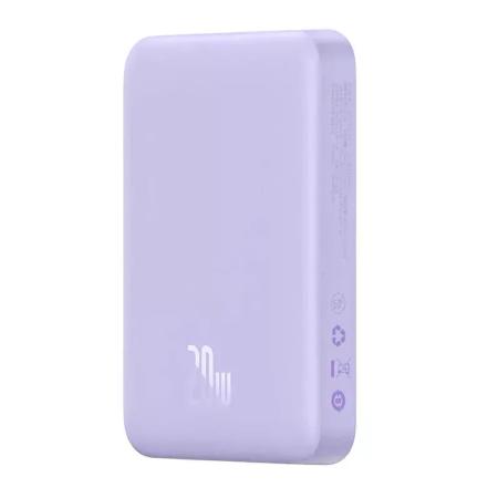 Внешний аккумулятор Baseus Magnetic Wireless Charging Power Bank 10000mAh 20W с поддержкой беспроводной зарядки (PPCXM10) Фиолетовый Внешний аккумулятор Baseus Magnetic Wireless Charging Power Bank 10000mAh 20W с поддержкой беспроводной зарядки (PPCXM10) Фиолетовый