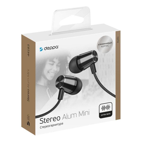 Наушники Deppa Stereo Alum Mini (44183) Черный