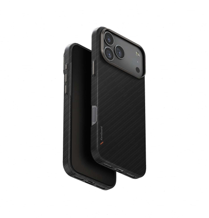 Чехол для iPhone 17 Pro Max с MagSafe UNIQ KEVA EDGE Full Kevlar (IP6.9P(2025)-KEVAEDMCBLK) Carbon Black, черный Чехол для iPhone 17 Pro Max с MagSafe UNIQ KEVA EDGE Full Kevlar (IP6.9P(2025)-KEVAEDMCBLK) Carbon Black, черный