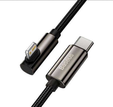 Кабель Baseus Legend Series Elbow Fast Charging Data Cable Type-C to iP PD 20W, 1 м (CATLCS-01) Чёрный Кабель Baseus Legend Series Elbow Fast Charging Data Cable Type-C to iP PD 20W, 1 м (CATLCS-01) Чёрный