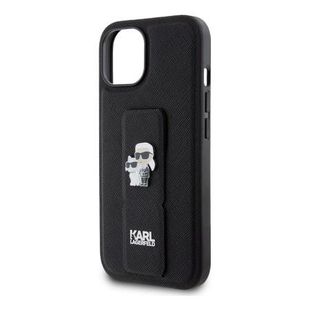 Чехол Karl Lagerfeld для iPhone 15 Karl hc gripstand saffiano kc pins (KLHCP15SGSAKCPK) Черный Чехол Karl Lagerfeld для iPhone 15 Karl hc gripstand saffiano kc pins (KLHCP15SGSAKCPK) Черный