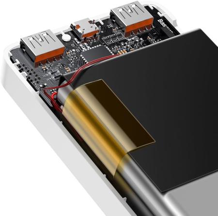 Внешний аккумулятор Baseus Bipow Digital Display Fast Charge Power Bank 20000mAh 20W Overseas Edition PPBD20K (PPBD050302) Белый Внешний аккумулятор Baseus Bipow Digital Display Fast Charge Power Bank 20000mAh 20W Overseas Edition PPBD20K (PPBD050302) Белый