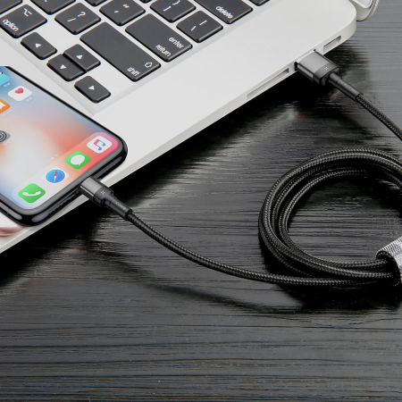 Кабель Baseus Cafule Cable USB For iP special edition 2,4A, 1 м (CALKLF-GG1) Grey/Black Кабель Baseus Cafule Cable USB For iP special edition 2,4A, 1 м (CALKLF-GG1) Grey/Black
