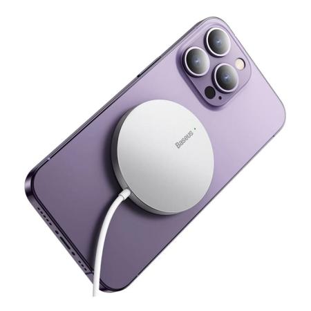 Беспроводное зарядное устройство Baseus Simple Mini3 Magnetic Wireless Charger 15W CCJJ040012 (BS-W529) White, белый Беспроводное зарядное устройство Baseus Simple Mini3 Magnetic Wireless Charger 15W CCJJ040012 (BS-W529) White, белый