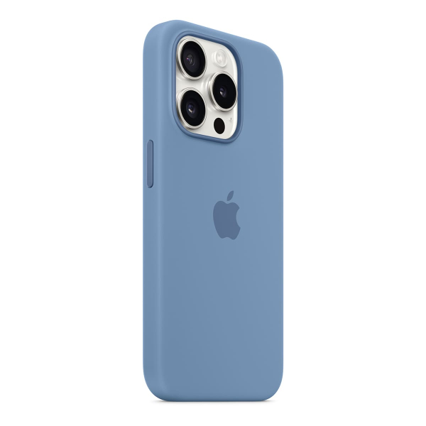 Чехол Silicone Case для Apple iPhone 15 Pro с MagSafe Winter Blue, голубой