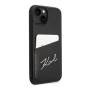 Чехол Karl Lagerfeld для iPhone 14 PU with Cardslot Signature logo Hard (KLHCP14SCSSK) Черный Чехол Karl Lagerfeld для iPhone 14 PU with Cardslot Signature logo Hard (KLHCP14SCSSK) Черный
