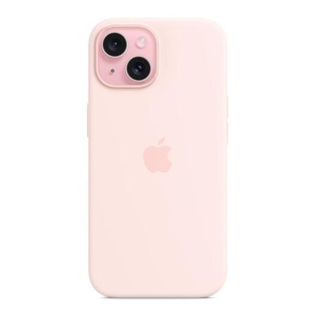 Чехол для Apple iPhone 15 Silicone Case с MagSafe Pink, розовый Чехол для Apple iPhone 15 Silicone Case с MagSafe Pink, розовый