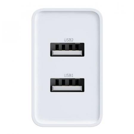 Сетевое зарядное устройство Baseus Speed Mini Dual USB Charger 10,5 Вт TC-012 (CCFS-R02) Белый Сетевое зарядное устройство Baseus Speed Mini Dual USB Charger 10,5 Вт TC-012 (CCFS-R02) Белый