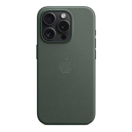 Чехол FineWoven Case для Apple iPhone 15 Pro с MagSafe Evergreen, зеленый Чехол FineWoven Case для Apple iPhone 15 Pro с MagSafe Evergreen, зеленый