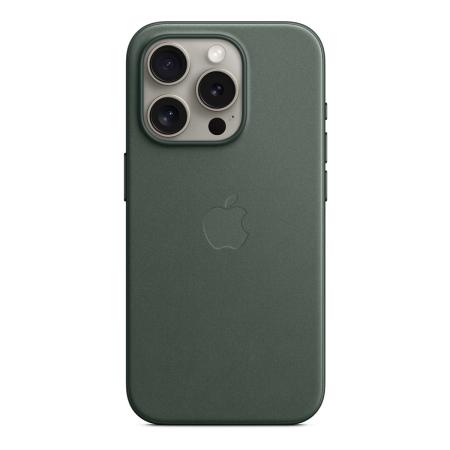 Чехол FineWoven Case для Apple iPhone 15 Pro с MagSafe Evergreen, зеленый Чехол FineWoven Case для Apple iPhone 15 Pro с MagSafe Evergreen, зеленый
