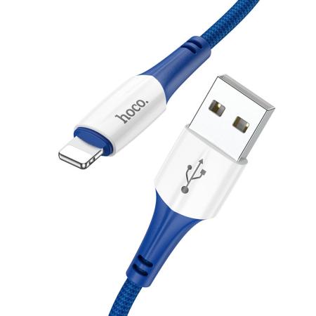 Кабель hoco. Fast charging data cable разъем USB-C – Lightning, 1 м (X70) Синий Кабель hoco. Fast charging data cable разъем USB-C – Lightning, 1 м (X70) Синий