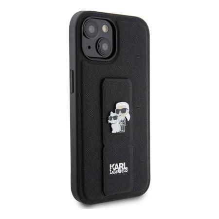Чехол Karl Lagerfeld для iPhone 15 Karl hc gripstand saffiano kc pins (KLHCP15SGSAKCPK) Черный Чехол Karl Lagerfeld для iPhone 15 Karl hc gripstand saffiano kc pins (KLHCP15SGSAKCPK) Черный