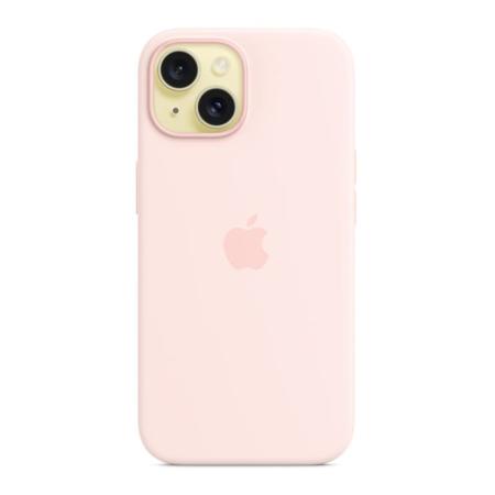 Чехол для Apple iPhone 15 Silicone Case с MagSafe Pink, розовый Чехол для Apple iPhone 15 Silicone Case с MagSafe Pink, розовый