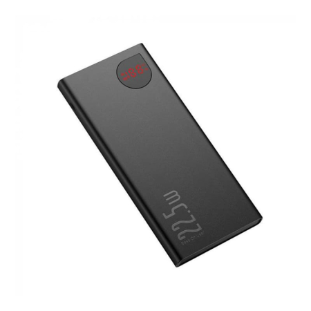 Внешний аккумулятор Baseus Adaman Metal Digital Display Quick Charge 10000mAh, 22,5 Вт Черный Внешний аккумулятор Baseus Adaman Metal Digital Display Quick Charge 10000mAh, 22,5 Вт Черный