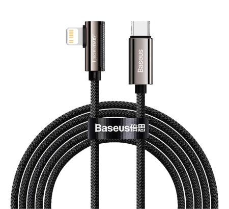 Кабель Baseus Legend Series Elbow Fast Charging Data Cable Type-C to iP PD 20W, 1 м (CATLCS-01) Чёрный Кабель Baseus Legend Series Elbow Fast Charging Data Cable Type-C to iP PD 20W, 1 м (CATLCS-01) Чёрный
