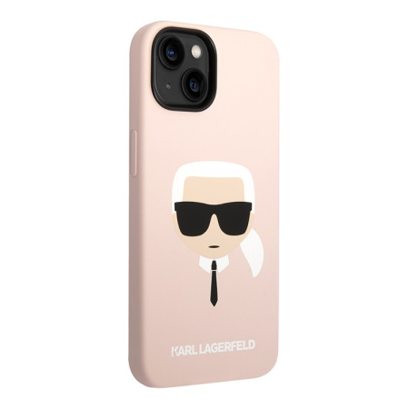 Чехол Karl Lagerfeld для iPhone 14 Plus с MagSafe Liquid silicone Karl's head Hard (KLHMP14MSLKHLP) Розовый Чехол Karl Lagerfeld для iPhone 14 Plus с MagSafe Liquid silicone Karl's head Hard (KLHMP14MSLKHLP) Розовый