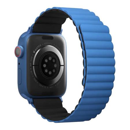 Ремешок UNIQ для Apple Watch 49/45/44/42 мм Revix reversible Magnetic (45MM-REVBLUBLK) Синий/Черный Ремешок UNIQ для Apple Watch 49/45/44/42 мм Revix reversible Magnetic (45MM-REVBLUBLK) Синий/Черный