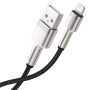 Кабель Baseus Cafule Series Metal Data Cable USB to iP 2,4A, 0,25 м (CALJK-01) Чёрный Кабель Baseus Cafule Series Metal Data Cable USB to iP 2,4A, 0,25 м (CALJK-01) Чёрный