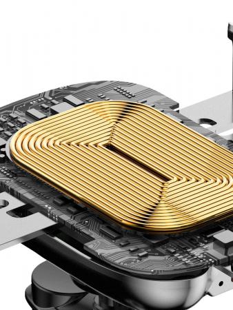 Автомобильный держатель с функцией беспроводной зарядки Baseus Smart Wireless Charger с датчиком (WXZN-01) Черный Автомобильный держатель с функцией беспроводной зарядки Baseus Smart Wireless Charger с датчиком (WXZN-01) Черный