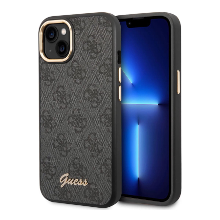 Чехол Guess для iPhone 14 CG Mobile PU 4G Script metal logo Hard (GUHCP14SHG4SHK) Черный Чехол Guess для iPhone 14 CG Mobile PU 4G Script metal logo Hard (GUHCP14SHG4SHK) Черный