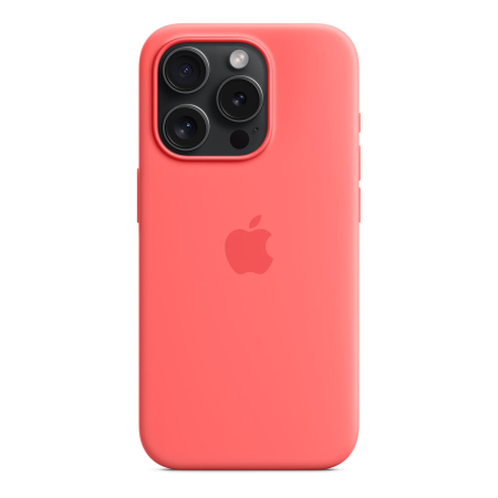 Чехол Silicone Case для Apple iPhone 15 Pro с MagSafe Guava, розовый Чехол Silicone Case для Apple iPhone 15 Pro с MagSafe Guava, розовый