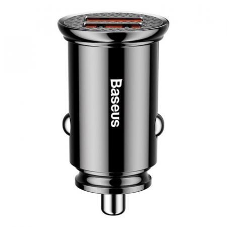 Автомобильное зарядное устройство Baseus BS-C16Q1-X 2xUSB, 5A, 30 Вт (CCALL-YD01) Черный Автомобильное зарядное устройство Baseus BS-C16Q1-X 2xUSB, 5A, 30 Вт (CCALL-YD01) Черный