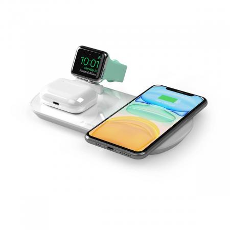 Зарядная станция Deppa 3в1 17,5W (24010) White, белый Зарядная станция Deppa 3в1 17,5W (24010) White, белый