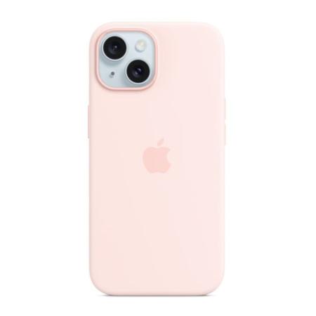 Чехол для Apple iPhone 15 Silicone Case с MagSafe Pink, розовый Чехол для Apple iPhone 15 Silicone Case с MagSafe Pink, розовый