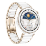 Умные часы HUAWEI Watch GT 5 Pro White, 42 мм, цвет корпуса белый/золотой, цвет ремешка белый/золотой