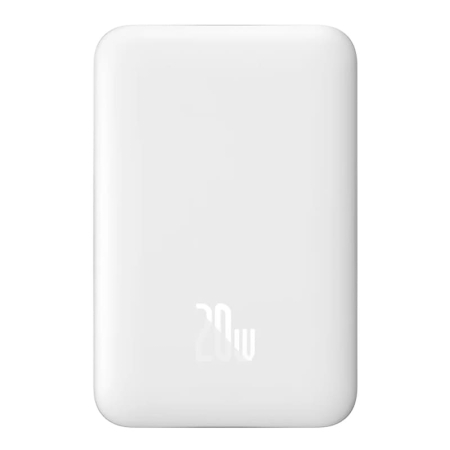 Внешний аккумулятор Baseus Magnetic Mini Wireless Fast Charge Overseas Editionc power bank с поддержкой беспроводной зарядки 6000mAh 20W (PPCX100502) Белый Внешний аккумулятор Baseus Magnetic Mini Wireless Fast Charge Overseas Editionc power bank с поддержкой беспроводной зарядки 6000mAh 20W (PPCX100502) Белый