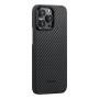 Чехол для iPhone 15 Pro Pitaka MagEZ Case 4 кевлар (арамид) (KI1501P) Черно-серый Чехол для iPhone 15 Pro Pitaka MagEZ Case 4 кевлар (арамид) (KI1501P) Черно-серый