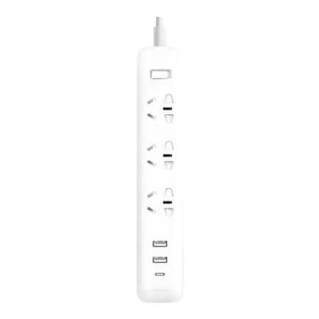 Сетевой фильтр удлинитель Xiaomi Mi Power Strip 3 гнезда + 2USB + USB Type-C 20W 2A1C (XMCXB05QMN) Белый Сетевой фильтр удлинитель Xiaomi Mi Power Strip 3 гнезда + 2USB + USB Type-C 20W 2A1C (XMCXB05QMN) Белый