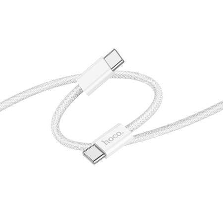 Кабель hoco. Hero 60W Charging Data Cable разъем Type-C – Type-C (X105) Белый Кабель hoco. Hero 60W Charging Data Cable разъем Type-C – Type-C (X105) Белый