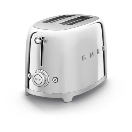 Тостер на 2 ломтика SMEG 50s style (TSF01SSEU) Хром Тостер на 2 ломтика SMEG 50s style (TSF01SSEU) Хром