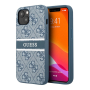 Чехол Guess для iPhone 14 PU 4G Stripe printed logo Hard (GUHCP14S4GDBL) Синий Чехол Guess для iPhone 14 PU 4G Stripe printed logo Hard (GUHCP14S4GDBL) Синий