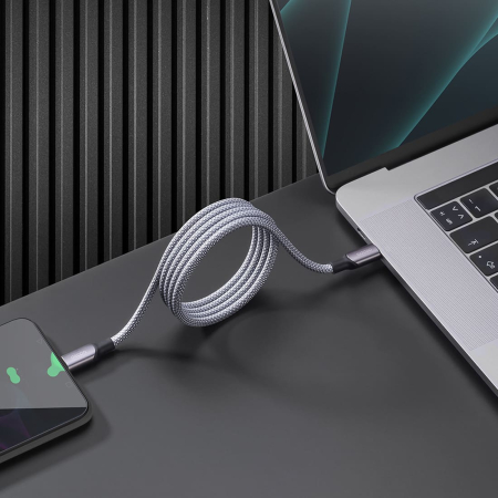 Дата-кабель Deppa Magneto, USB-C - USB-C, 100Вт, 1,5 м, магнитный, нейлон (72549) Серый Дата-кабель Deppa Magneto, USB-C - USB-C, 100Вт, 1,5 м, магнитный, нейлон (72549) Серый