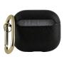 Чехол Guess с карабином для AirPods 3 CG Mobile PU Saffiano with metal logo (GUA3SASMK) Черный Чехол Guess с карабином для AirPods 3 CG Mobile PU Saffiano with metal logo (GUA3SASMK) Черный