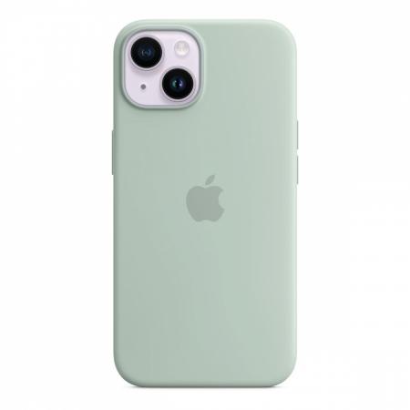 Чехол Silicone Case MagSafe для Apple iPhone 14 Зеленый Чехол Silicone Case MagSafe для Apple iPhone 14 Зеленый
