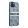 Чехол Guess для iPhone 14 PU 4G Stripe printed logo Hard (GUHCP14S4GDBL) Синий Чехол Guess для iPhone 14 PU 4G Stripe printed logo Hard (GUHCP14S4GDBL) Синий