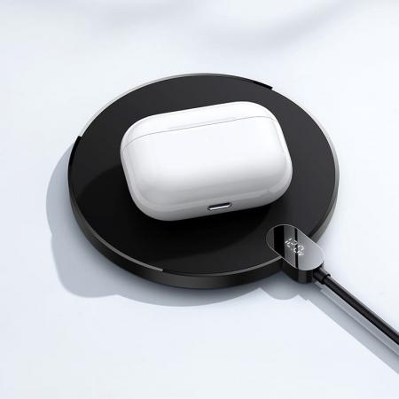 Беспроводное зарядное устройство Baseus Digital LED Display Gen 2 15W CCED000001 (BS-W526) Black, черный Беспроводное зарядное устройство Baseus Digital LED Display Gen 2 15W CCED000001 (BS-W526) Black, черный