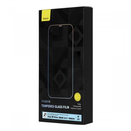 Стекло для iPhone 14 Pro Max Baseus All-glass Dust-proof 1шт +FastStick (SGBL230302) Прозрачный/Черный Стекло для iPhone 14 Pro Max Baseus All-glass Dust-proof 1шт +FastStick (SGBL230302) Прозрачный/Черный