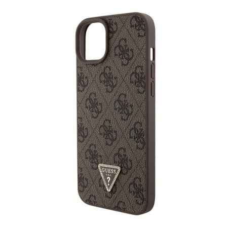 Чехол Guess для iPhone 15 Plus PU 4G Triangle Diamond metal logo Hard (GUHCP15MP4TDPW) Коричневый Чехол Guess для iPhone 15 Plus PU 4G Triangle Diamond metal logo Hard (GUHCP15MP4TDPW) Коричневый