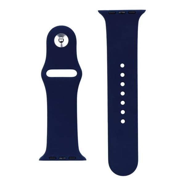 Силиконовый ремешок для Apple Watch 42/44/45 мм Темно-синий