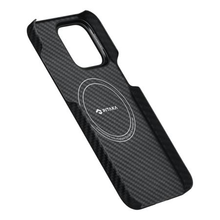 Чехол для iPhone 15 Pro Pitaka MagEZ Case 4 кевлар (арамид) (KI1501P) Черно-серый Чехол для iPhone 15 Pro Pitaka MagEZ Case 4 кевлар (арамид) (KI1501P) Черно-серый