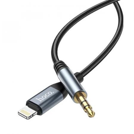Кабель аудио hoco. Lightning на 3,5 мм jack, 1 м (DUP03) Черный Кабель аудио hoco. Lightning на 3,5 мм jack, 1 м (DUP03) Черный