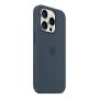 Чехол Silicone Case для Apple iPhone 15 Pro с MagSafe (original) Storm Blue, синий Чехол Silicone Case для Apple iPhone 15 Pro с MagSafe (original) Storm Blue, синий