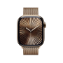 Apple Watch Series 10, 42 мм корпус из титана цвета «Gold», ремешок Milanese Loop цвета «Gold»